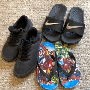 Lot of Boy Shoes size 1 Nike, Under Armour, Marvel